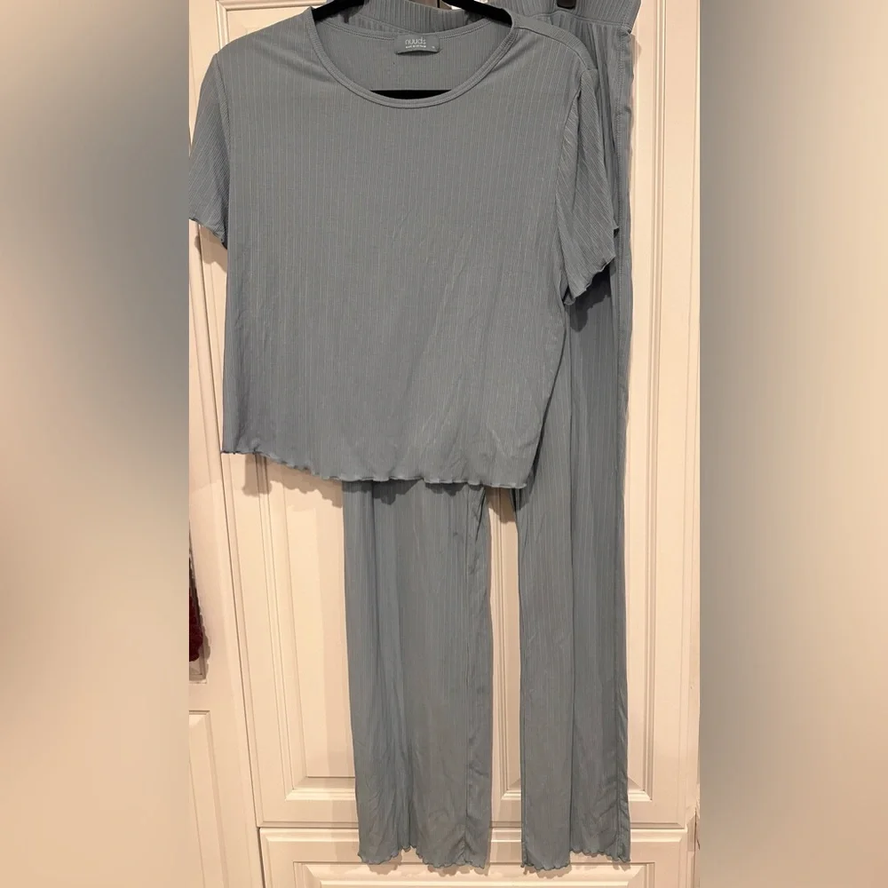 Nuuds ‘Mist’ Mini Rib Pajama Pant Set - Picture 6 of 11